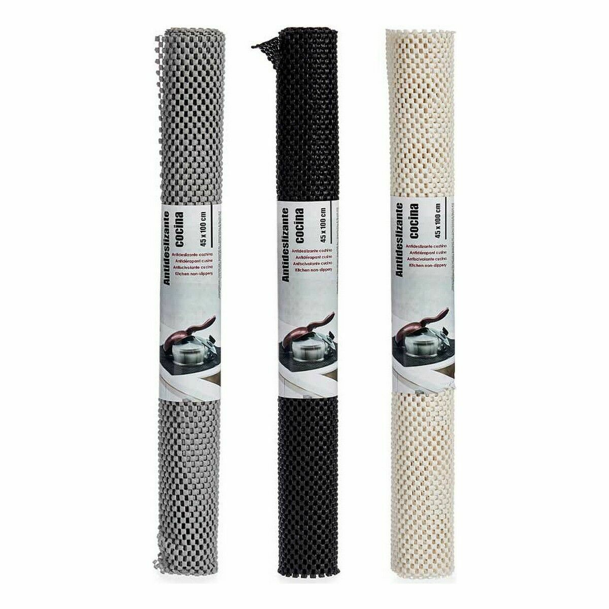 Alfombrilla Antideslizante Kinvara Goma Plástico 45 x 100 cm 5 x 45 x 5 cm 5 x 5 x 45 cm (24 Unidades)