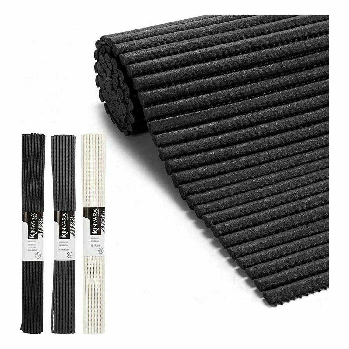 Alfombrilla Antideslizante Kinvara Goma Plástico 65 x 95 cm 7 x 65 x 7 cm 7 x 7 x 65 cm (12 Unidades)