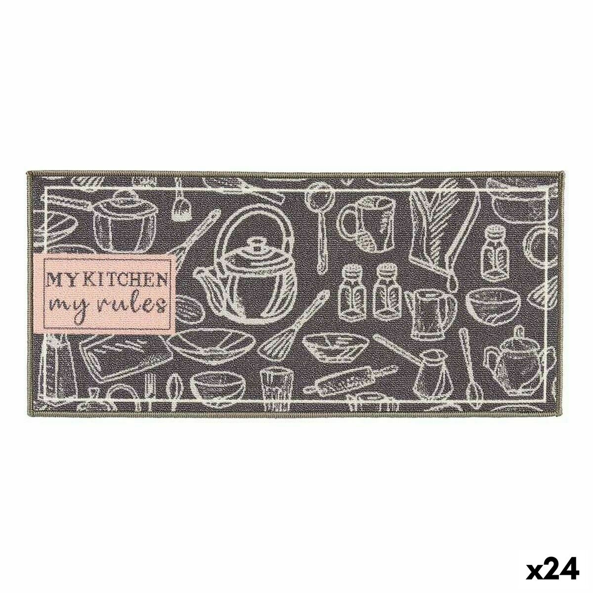 Alfombra Kinvara My Kitchen Gris 40 x 90 cm 40 x 0,05 x 90 cm Multiusos (24 Unidades)