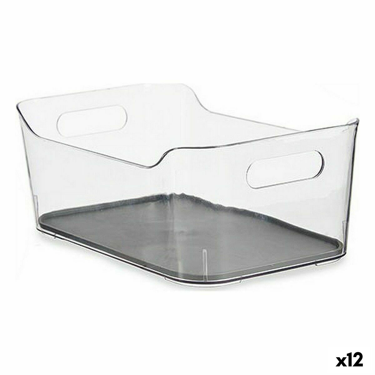 Organizador de Cajones Kinvara Gris Transparente Silicona Plástico TPR Plástico reciclado 17 x 10,5 x 24,5 cm (12 Unidades)