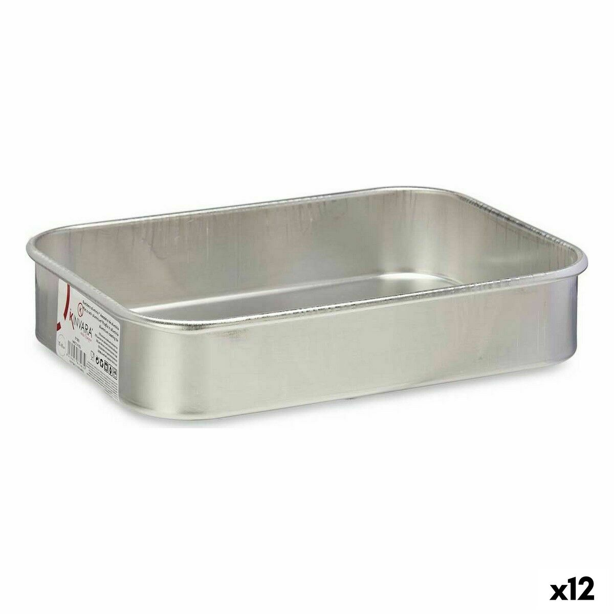 Rustidera Kinvara Plateado Aluminio Ø 18 cm 26 X 5 X 19 CM 19 x 5 x 26 cm (12 Unidades)