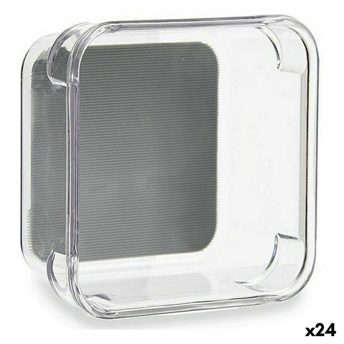 Organizador de Cajones Kinvara Gris Transparente Silicona Plástico TPR Plástico reciclado 9,3 x 4,5 x 9,3 cm (24 Unidades)