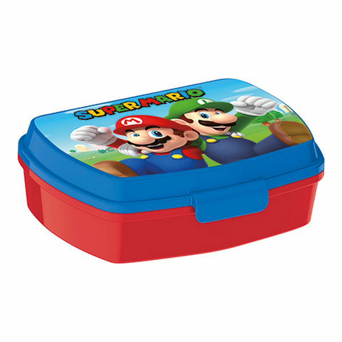 Fiambrera para Sandwich Super Mario Plástico Rojo Azul (17 x 5.6 x 13.3 cm)