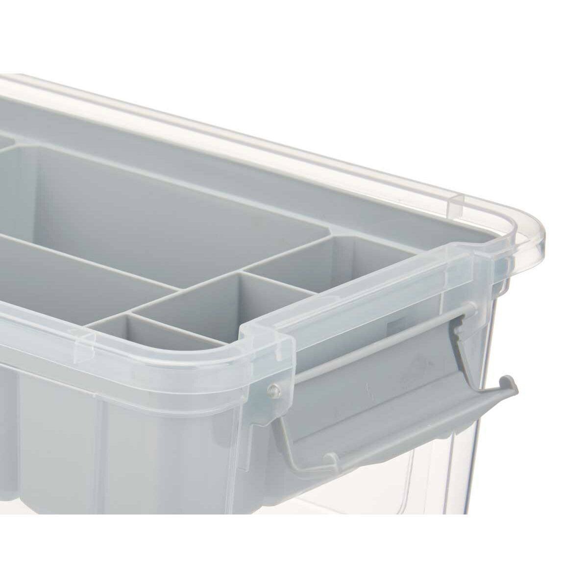 Caja Multiusos Kipit Gris Transparente Plástico 5 L (6 Unidades)
