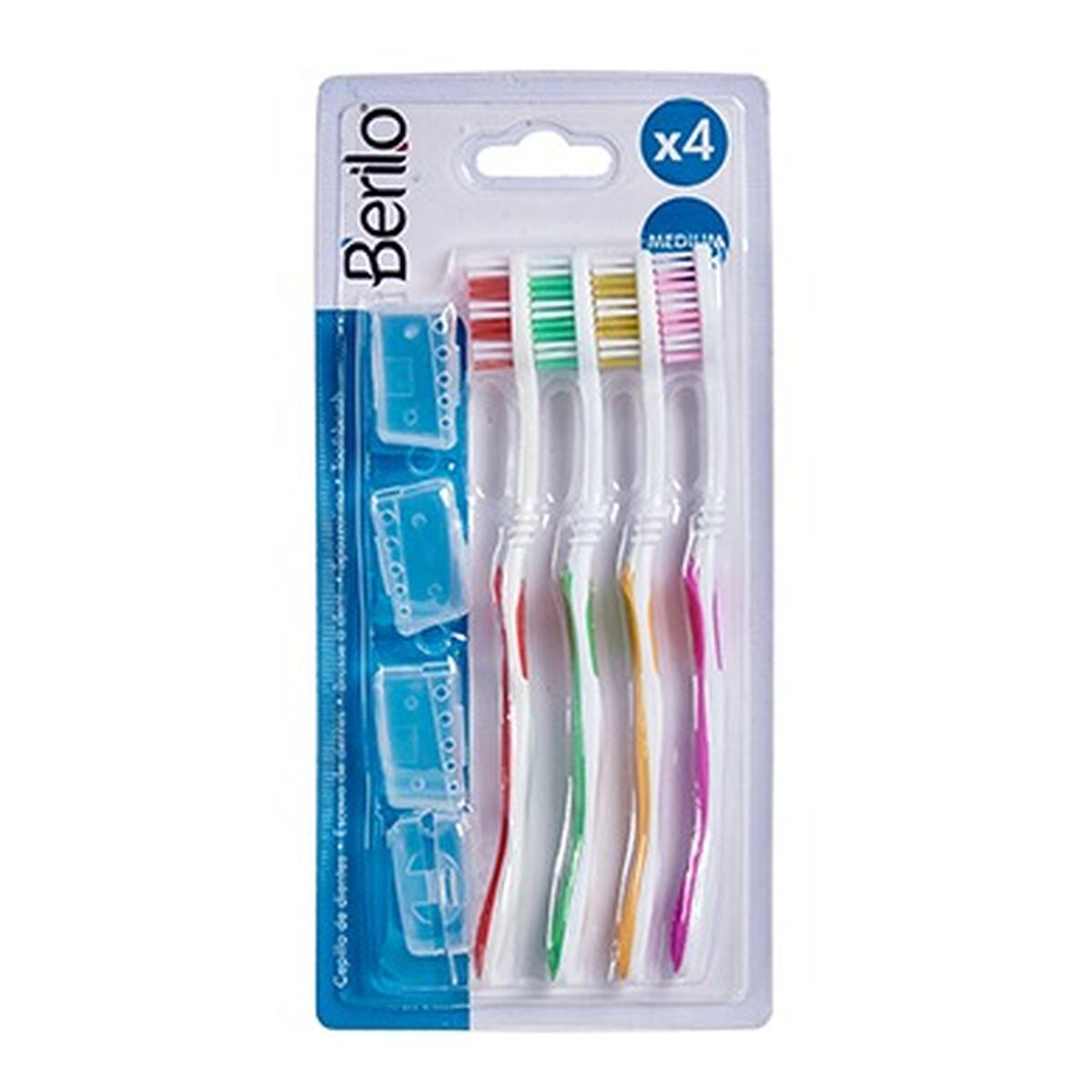 Cepillo de Dientes Berilo Amarillo Azul Rojo Verde (12 Unidades)