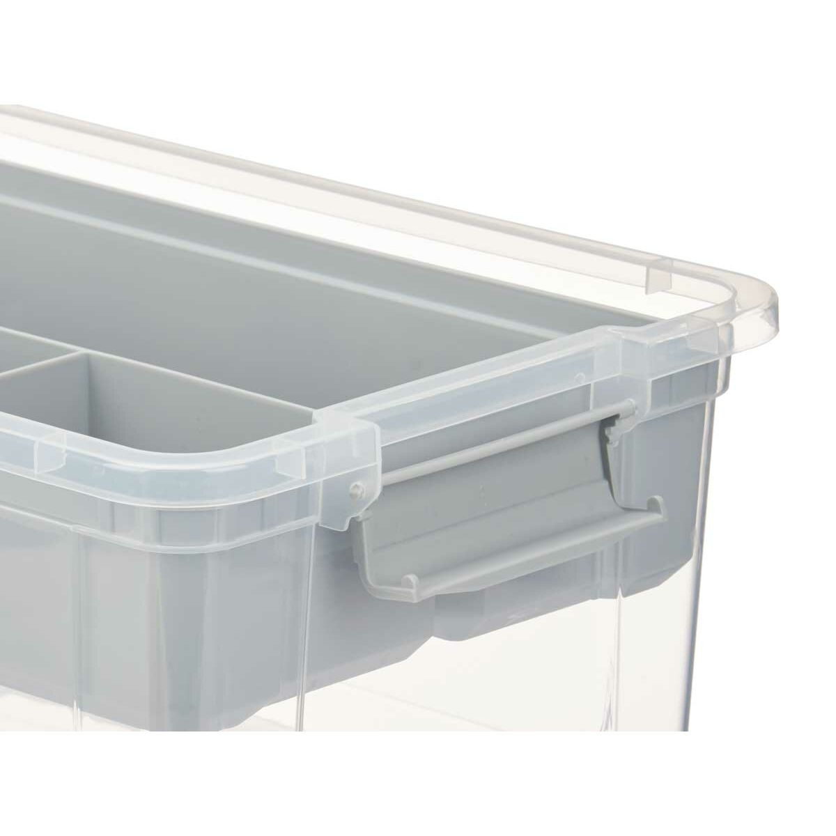 Caja Multiusos Kipit Gris Transparente Plástico 9 L (6 Unidades)
