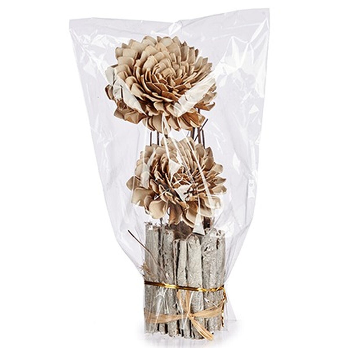 Flor Decorativa Gift Decor Natural 13 x 37 x 14 cm (12 Unidades)