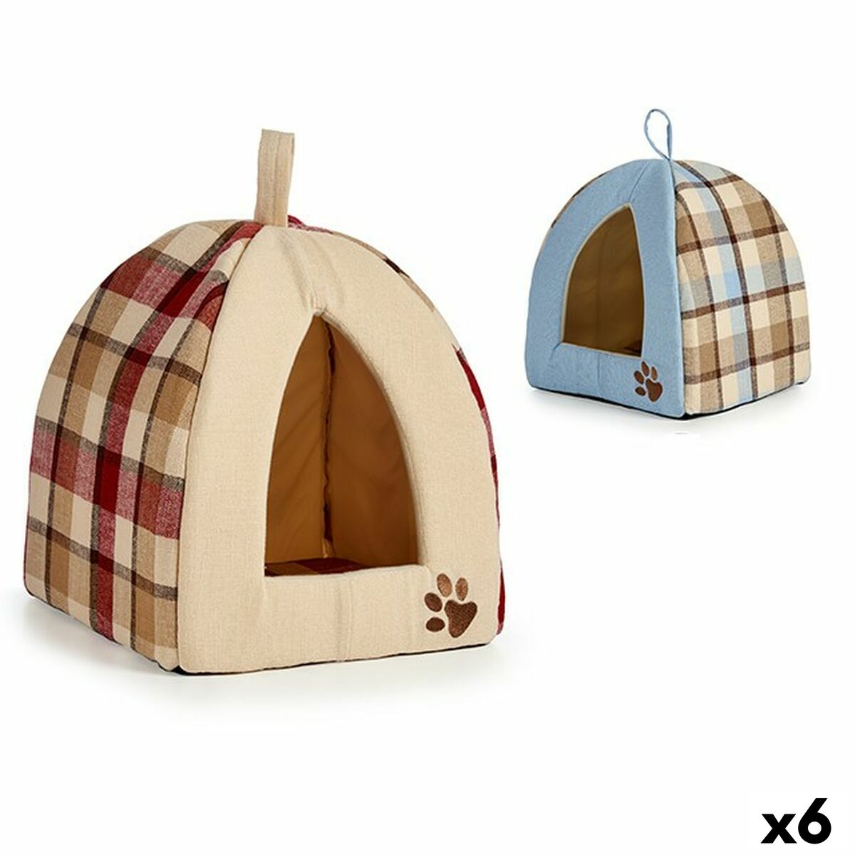Cama para mascota Mascow 33 x 45 x 33 cm A cuadros (6 Unidades)