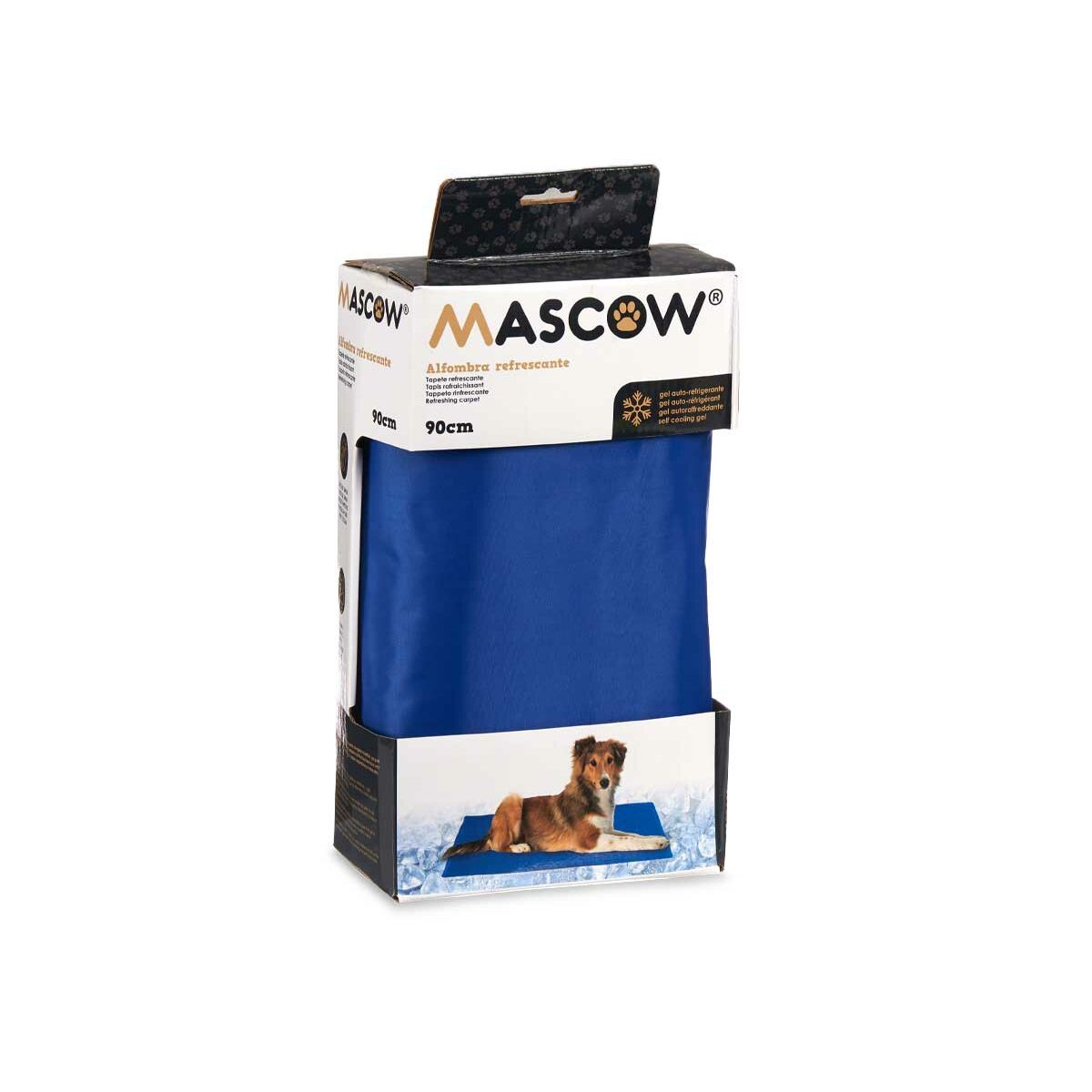 Alfombra para perros Mascow Azul Espuma Gel 49,5 x 1 x 90 cm Refrescante (6 Unidades)