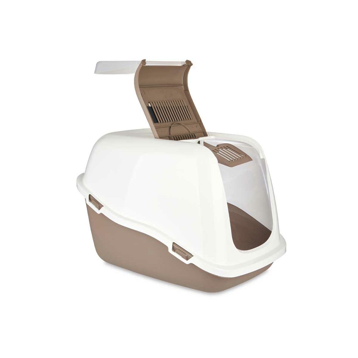 Arenero para Gatos Mascow Blanco Beige Plástico 39,7 x 57 x 39 cm 39,7 x 32,5 x 57 cm (6 Unidades)