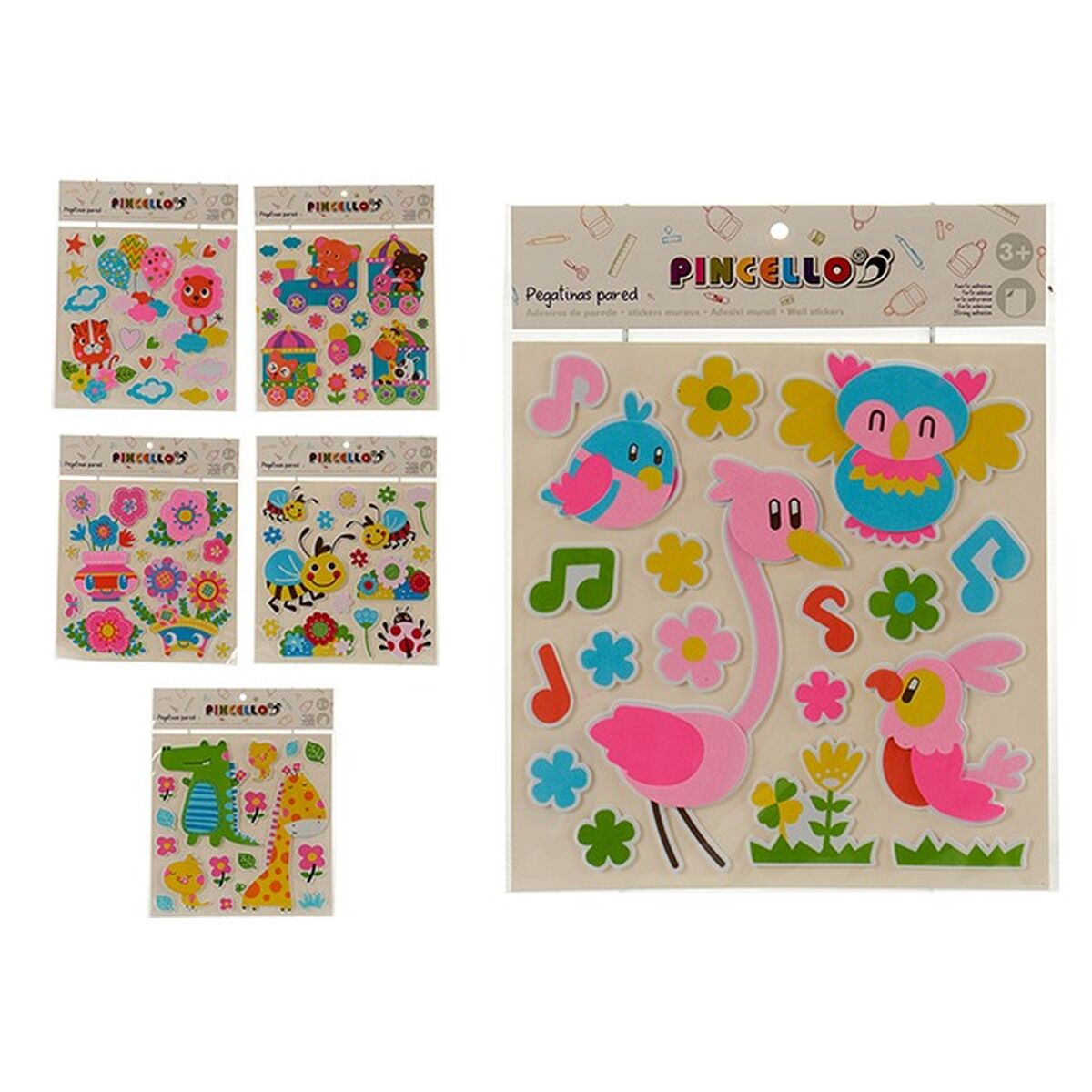Pegatinas Pincello Multicolor 32 x 1 x 38 cm (24 Unidades)