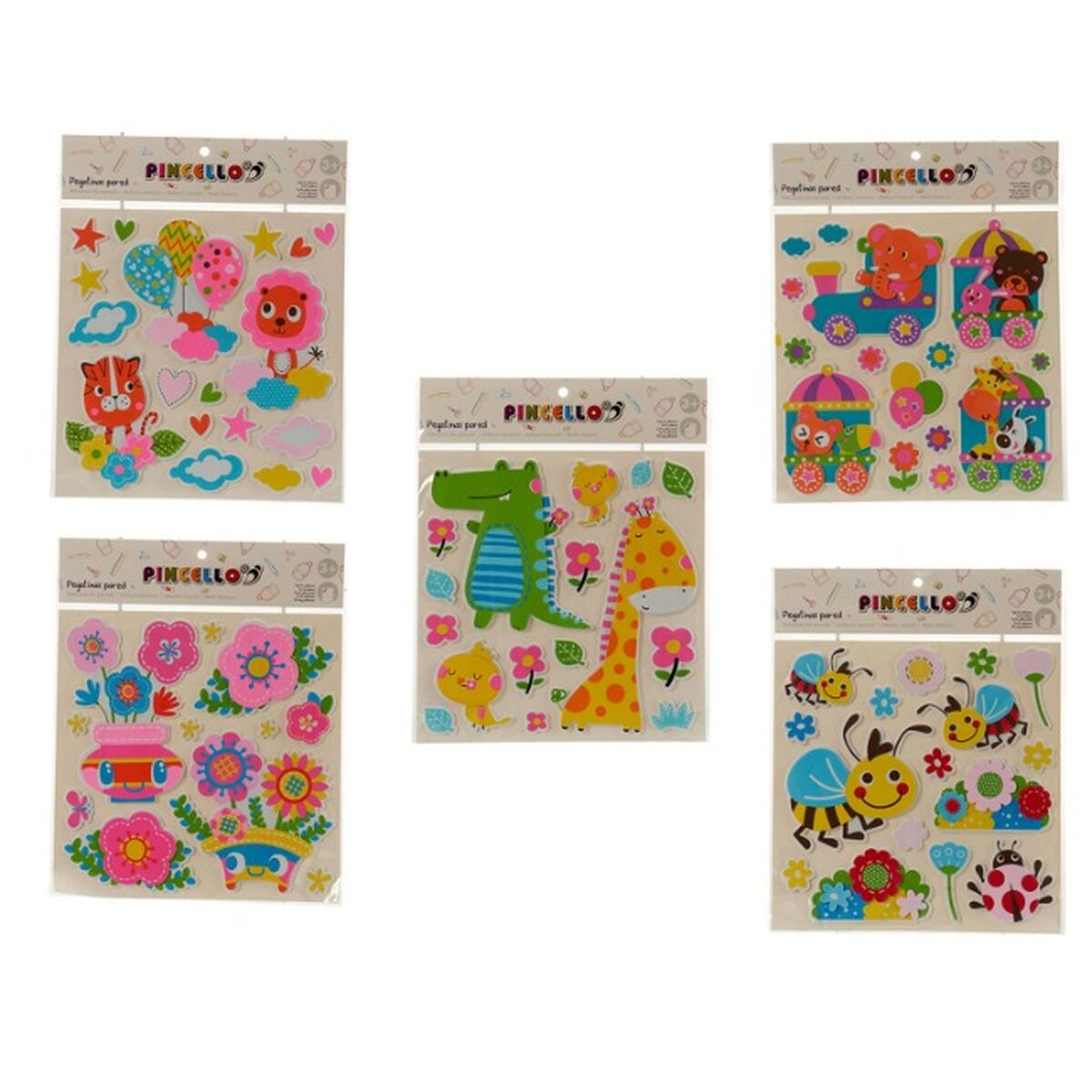 Pegatinas Pincello Multicolor 32 x 1 x 38 cm (24 Unidades)