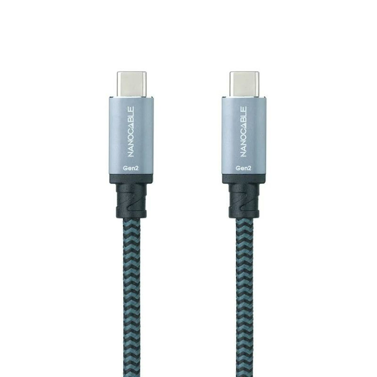 Cable USB-C 3.1 NANOCABLE 10.01.4102-COMB 2 m Negro/Gris