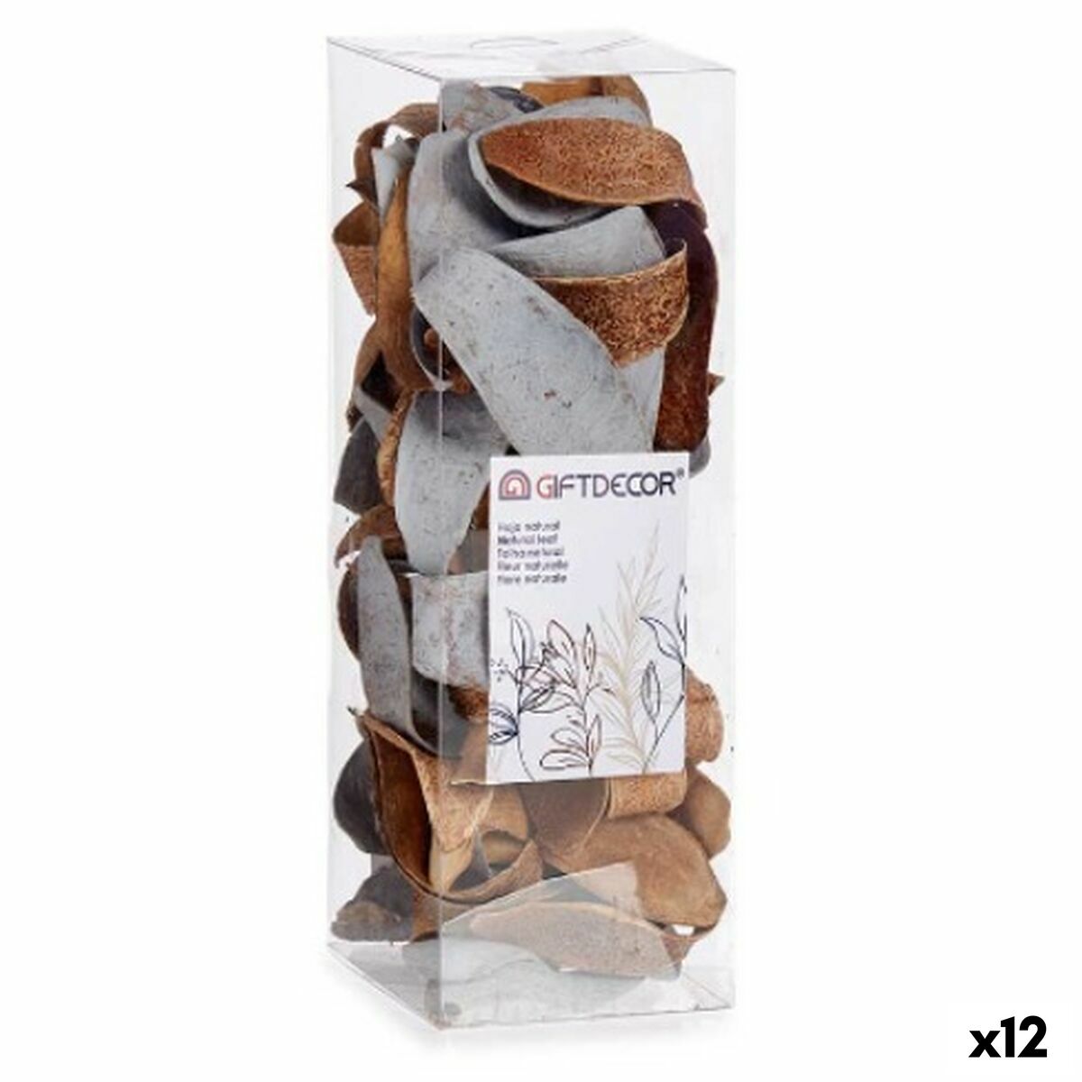 Flores Decorativas Gift Decor Marrón 9 x 27 x 9 cm Natural (12 Unidades)