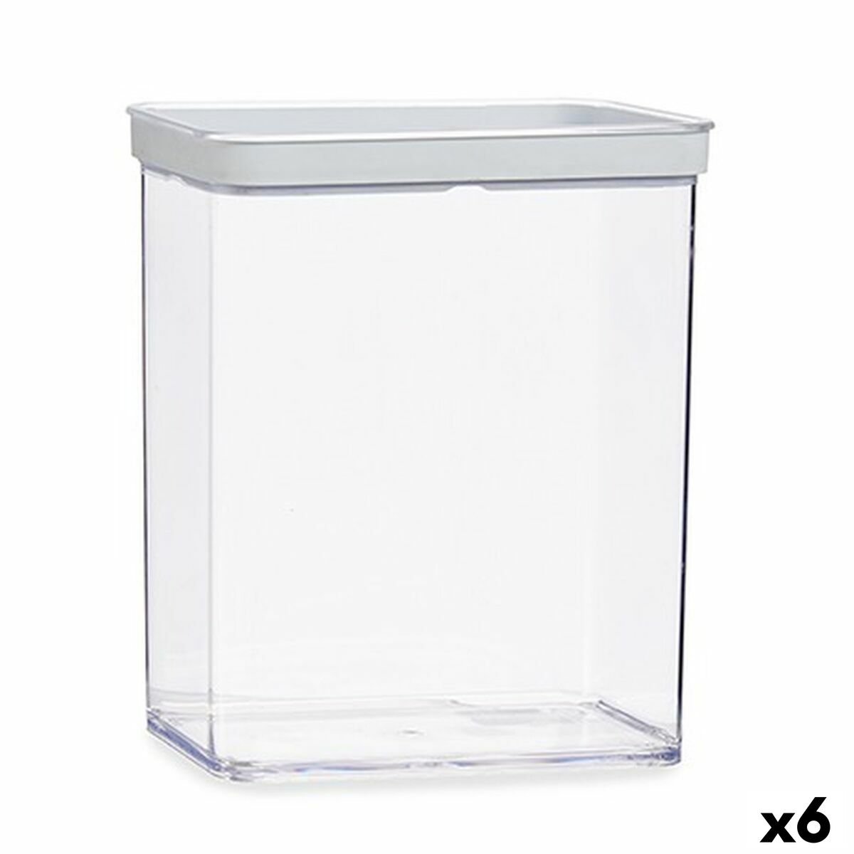 Tarro Gondol Transparente Silicona Poliestireno ABS 3,3 L 10,5 x 23,7 x 21 cm (6 Unidades)