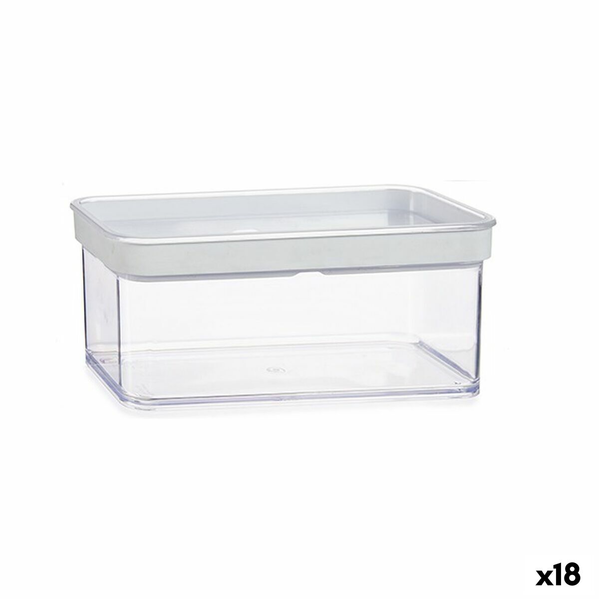 Tarro Gondol Transparente Silicona Poliestireno ABS Plástico 1,1 L 10,5 x 9 x 21 cm (18 Unidades)