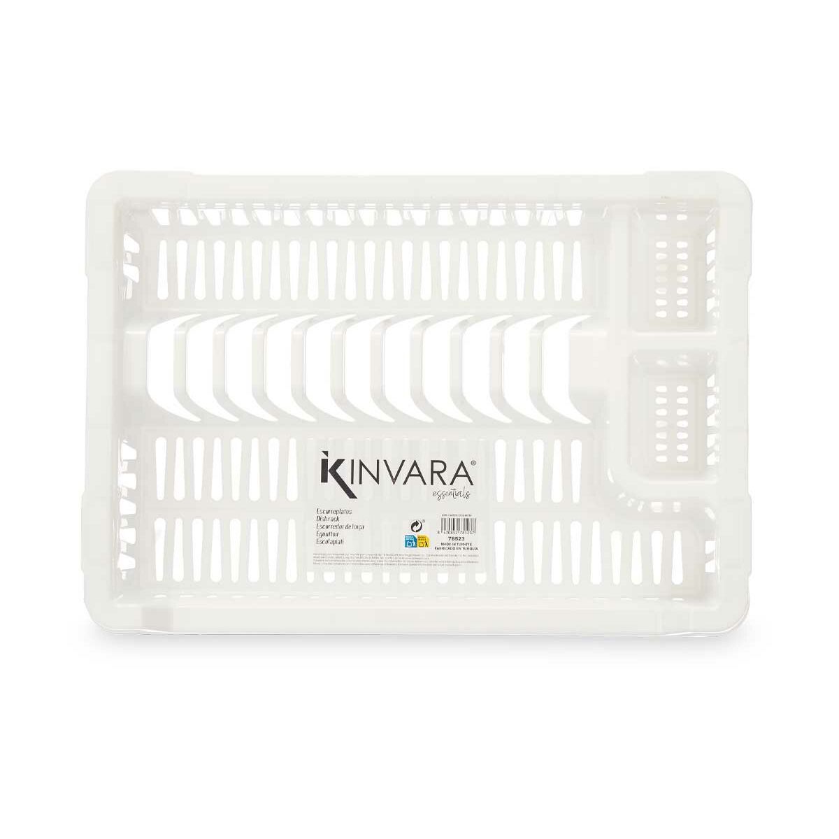 Escurridor para Fregadero Kinvara Blanco Plástico 42,5 x 7 x 29,5 cm (24 Unidades)