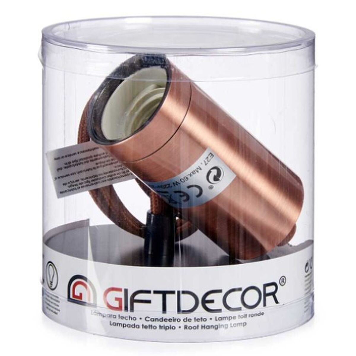 Lámpara de Techo Gift Decor Bronce 60 W (6 Unidades)