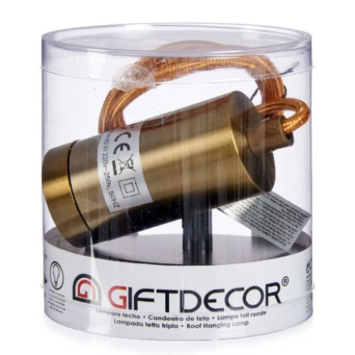 Lámpara de Techo Gift Decor Dorado 60 W (6 Unidades)