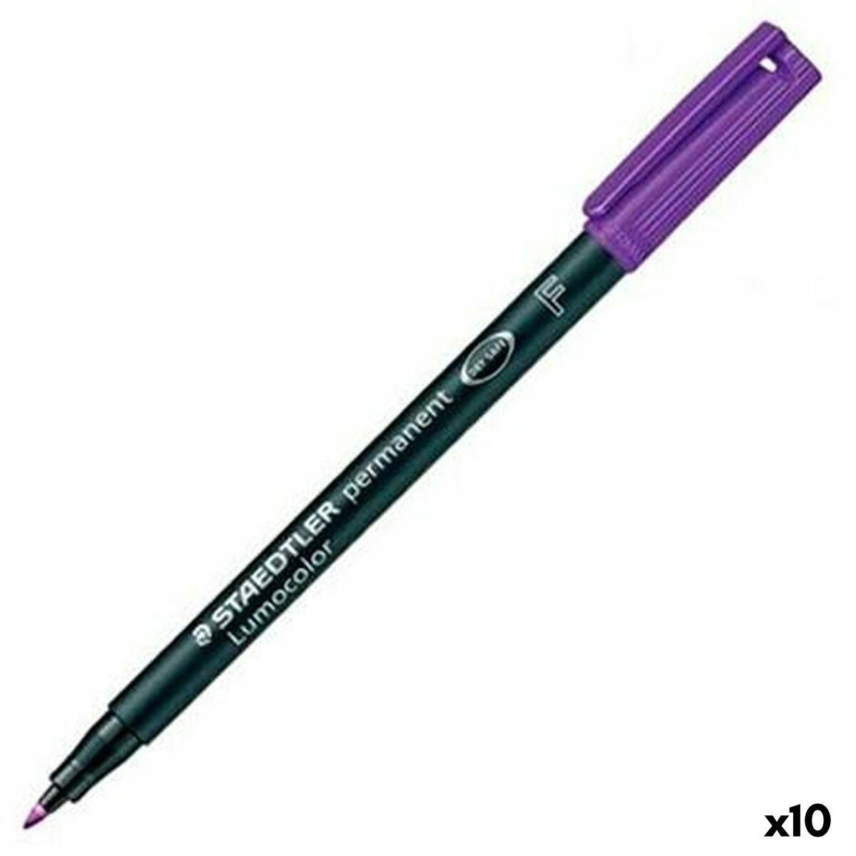 Rotulador permanente Staedtler Lumocolor Permanent 318 F Violeta (10 Unidades)