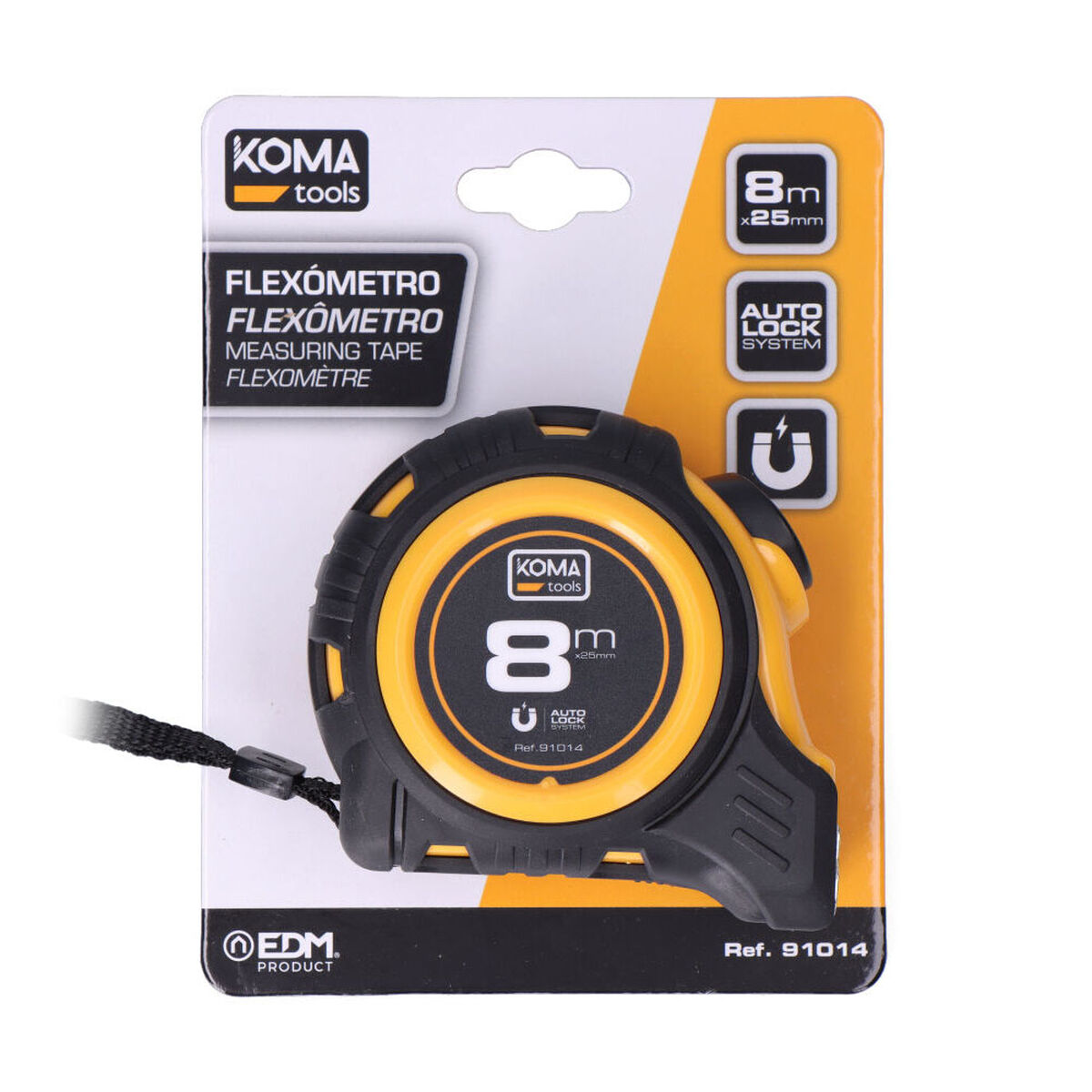 Flexómetro Koma Tools Magnet ABS 8 m x 25 mm