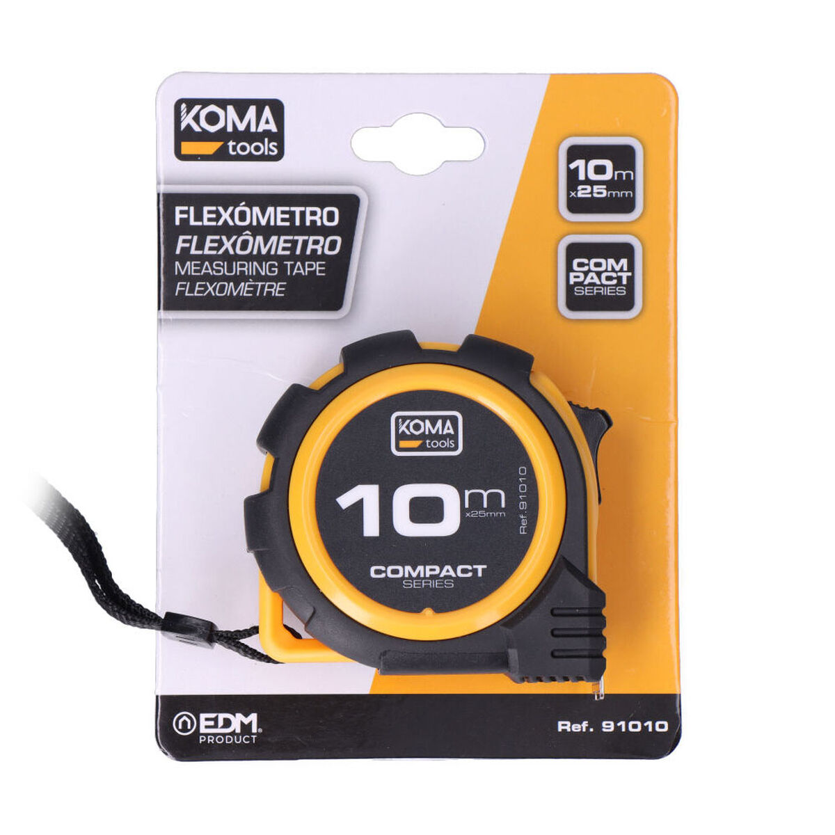 Flexómetro Koma Tools Compact ABS 10 m x 25 mm