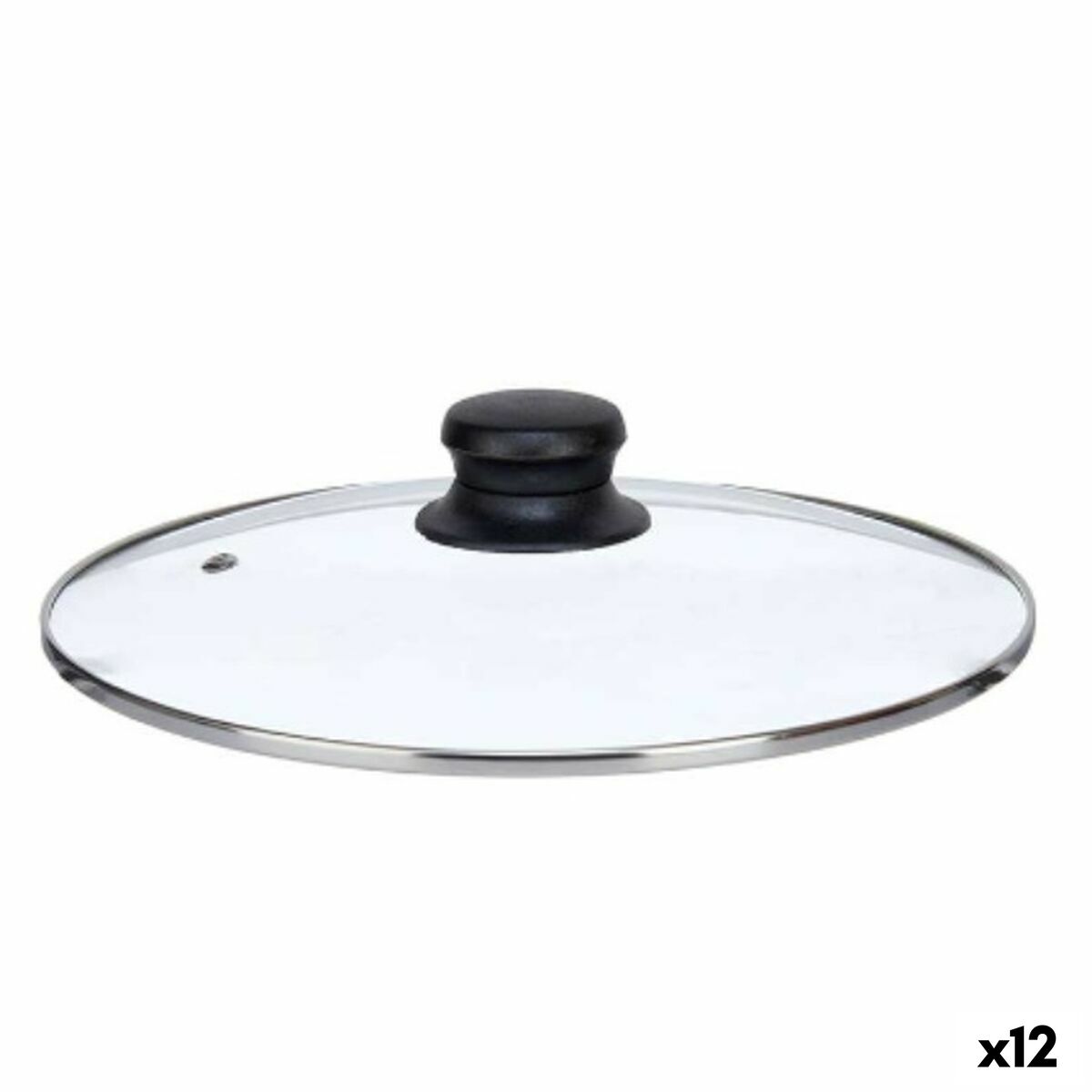 Tapa para Olla Kinvara Transparente Plateado Plata Metal Vidrio Acero Inoxidable Cristal Acero 24 cm 24,5 x 6,5 x 24,5 cm 24,5 x