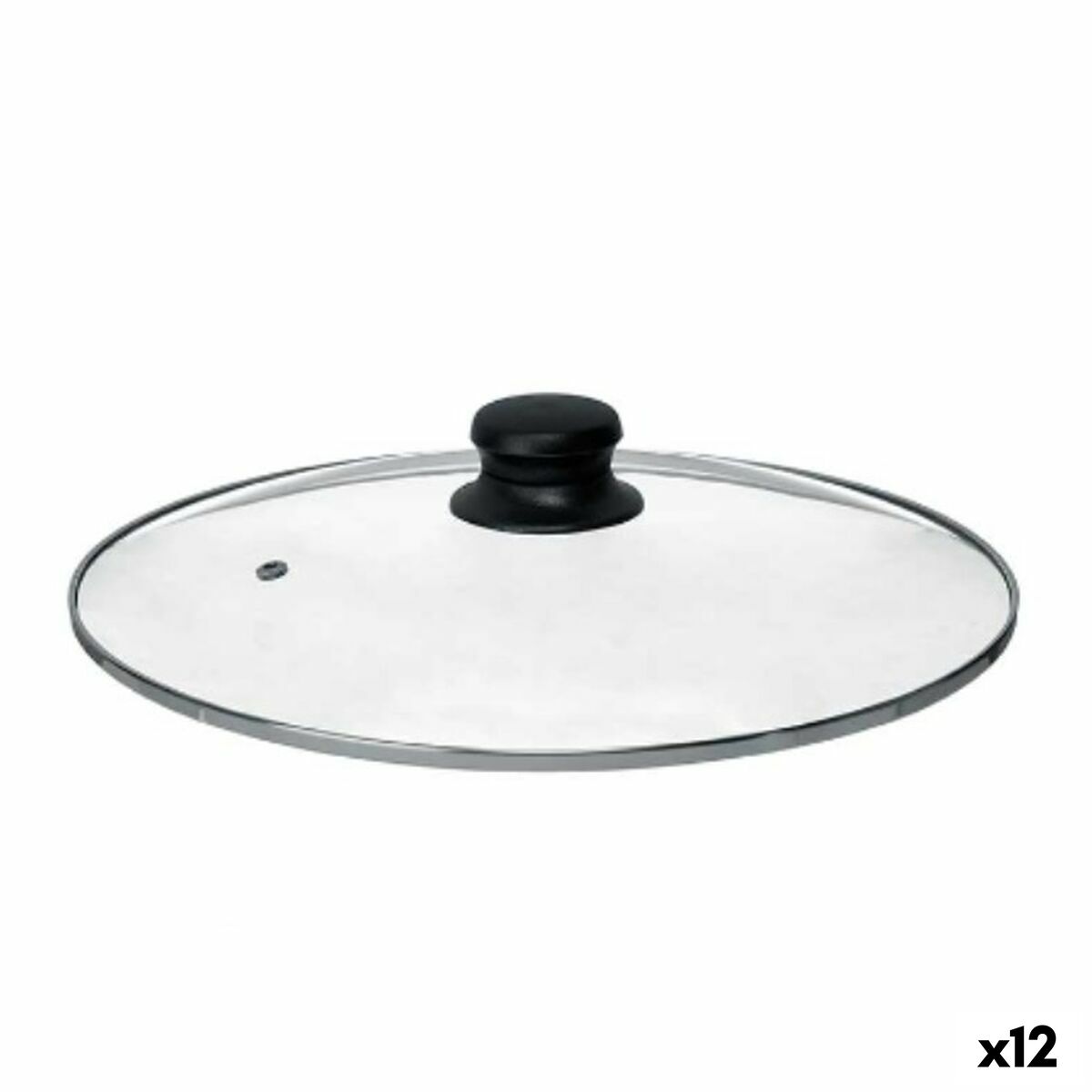 Tapa para Olla Kinvara Transparente Plateado Plata Metal Vidrio Acero Inoxidable Cristal Acero 28 cm 28,5 x 5,5 x 28,5 cm 28,5 x