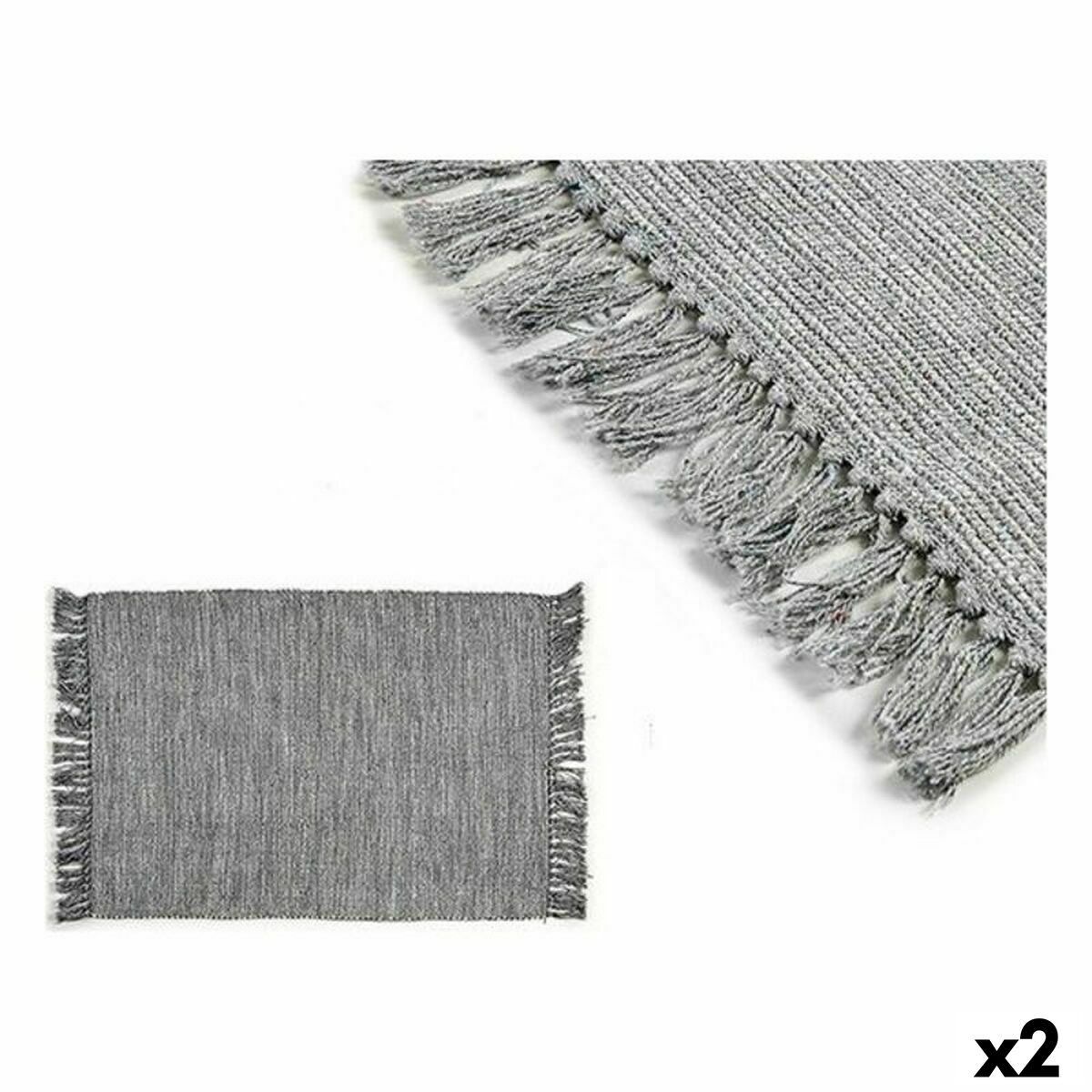 Alfombra Gift Decor Gris 10 x 10 x 40 cm 80 x 120 cm 10 x 40 x 10 cm (2 Unidades)