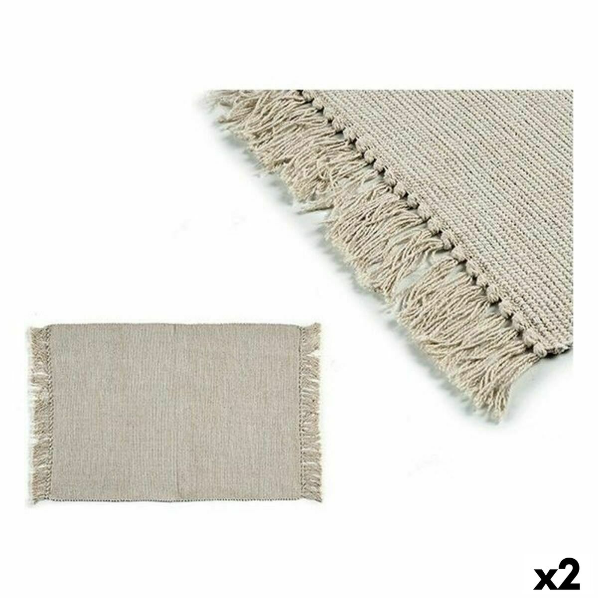 Alfombra Gift Decor Beige 80 x 120 cm 10 x 40 x 10 cm (2 Unidades)