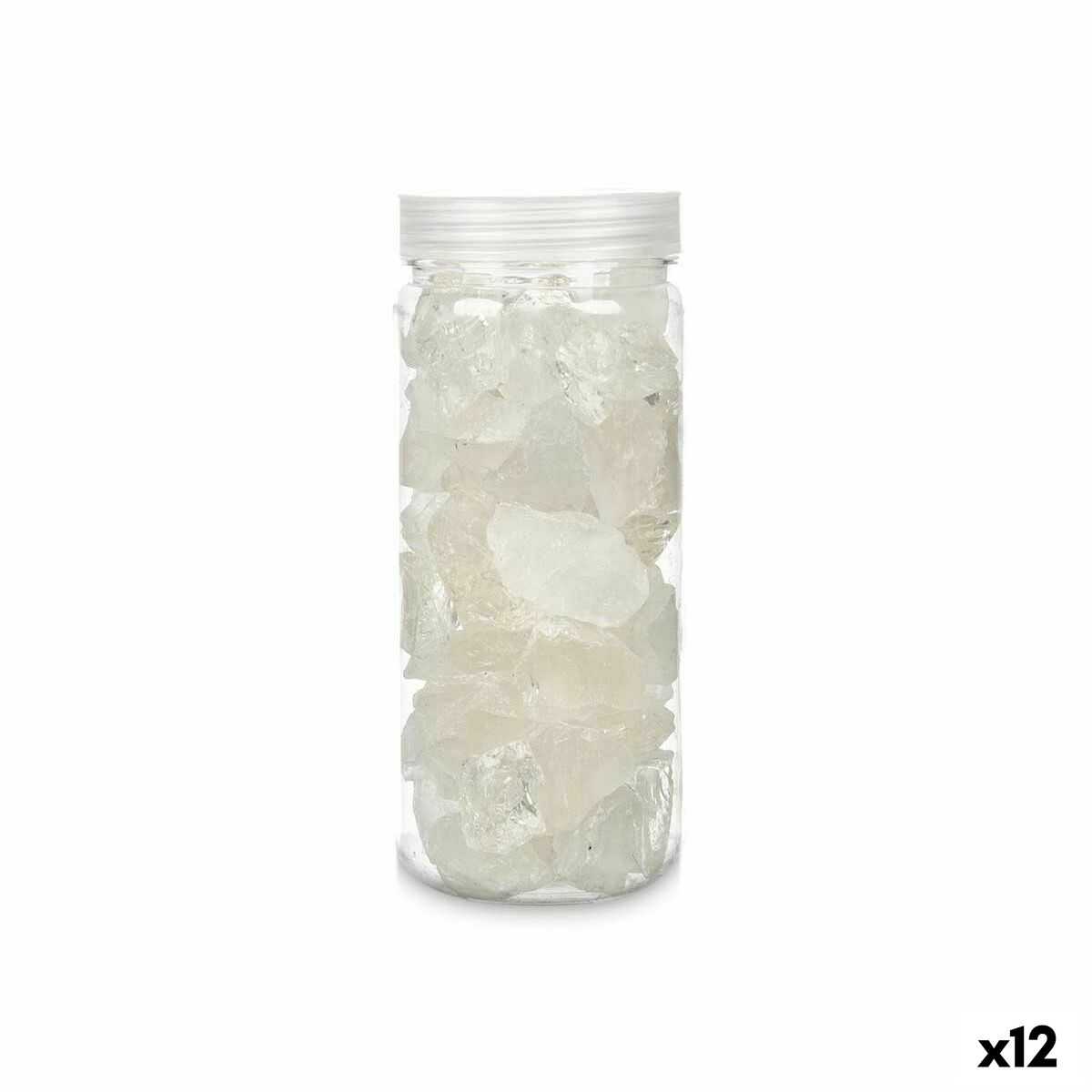 Piedras Decorativas Gift Decor Blanco 600 g Cuarzo (12 Unidades)