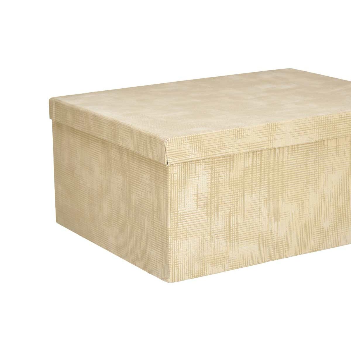 Set de Cajas Organizadoras Apilables Pincello Natural Cartón Rayas (2 Unidades)