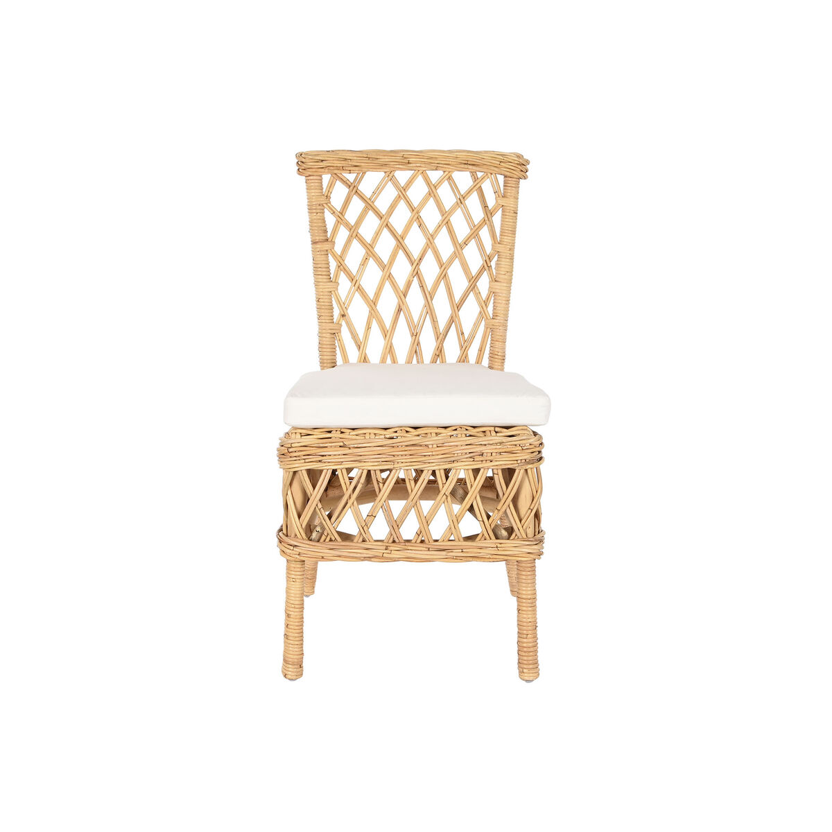 Silla DKD Home Decor Blanco Natural 45 x 55 x 85 cm 45 x 55 x 90 cm 47 x 58 x 90 cm