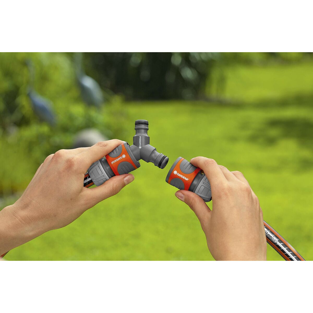 Conector de manguera Gardena 18287-20 Ø 15 mm 1/2" Triple Sistema de riego