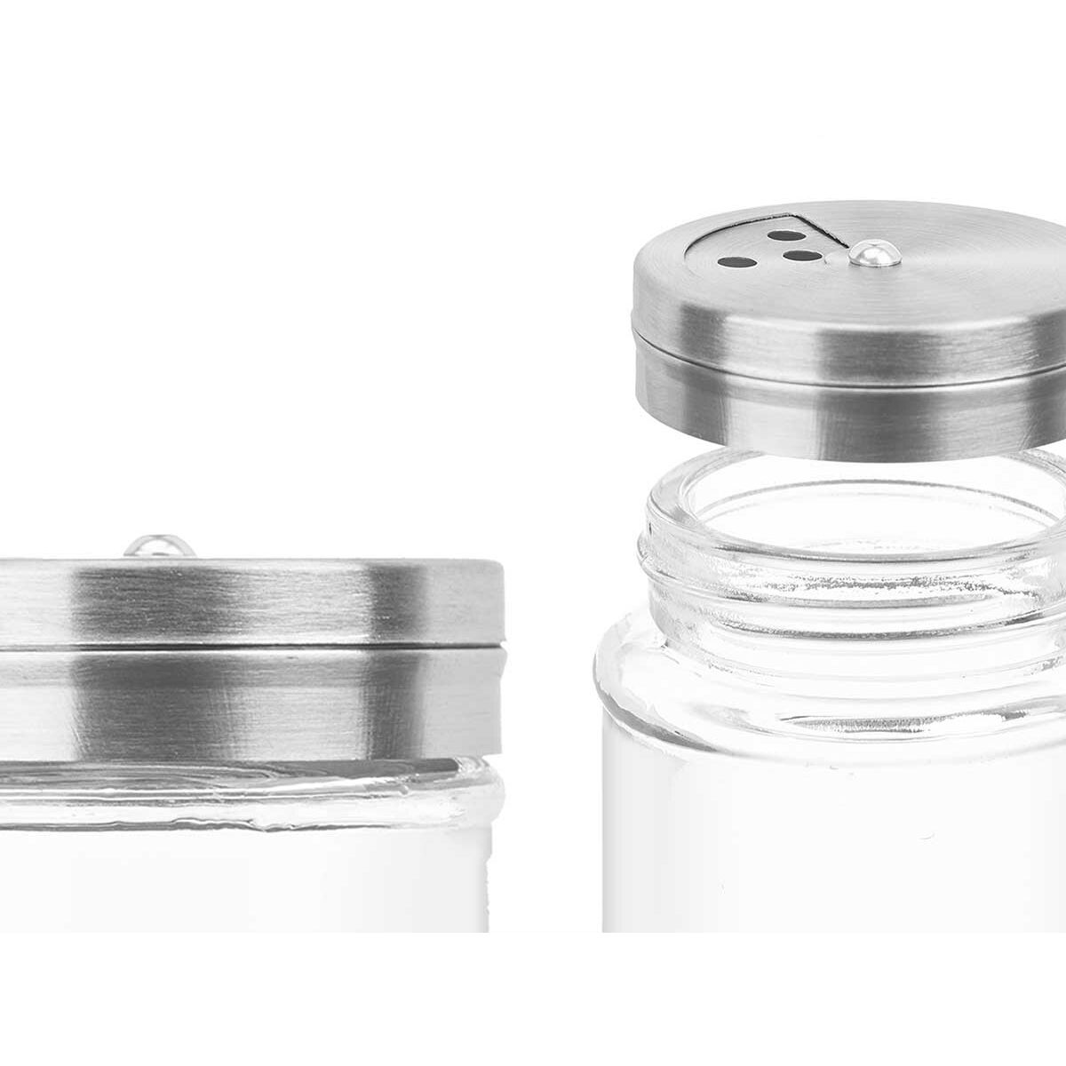 Especiero Vivalto 5 x 8,5 x 5 cm Transparente Plateado (12 Unidades)