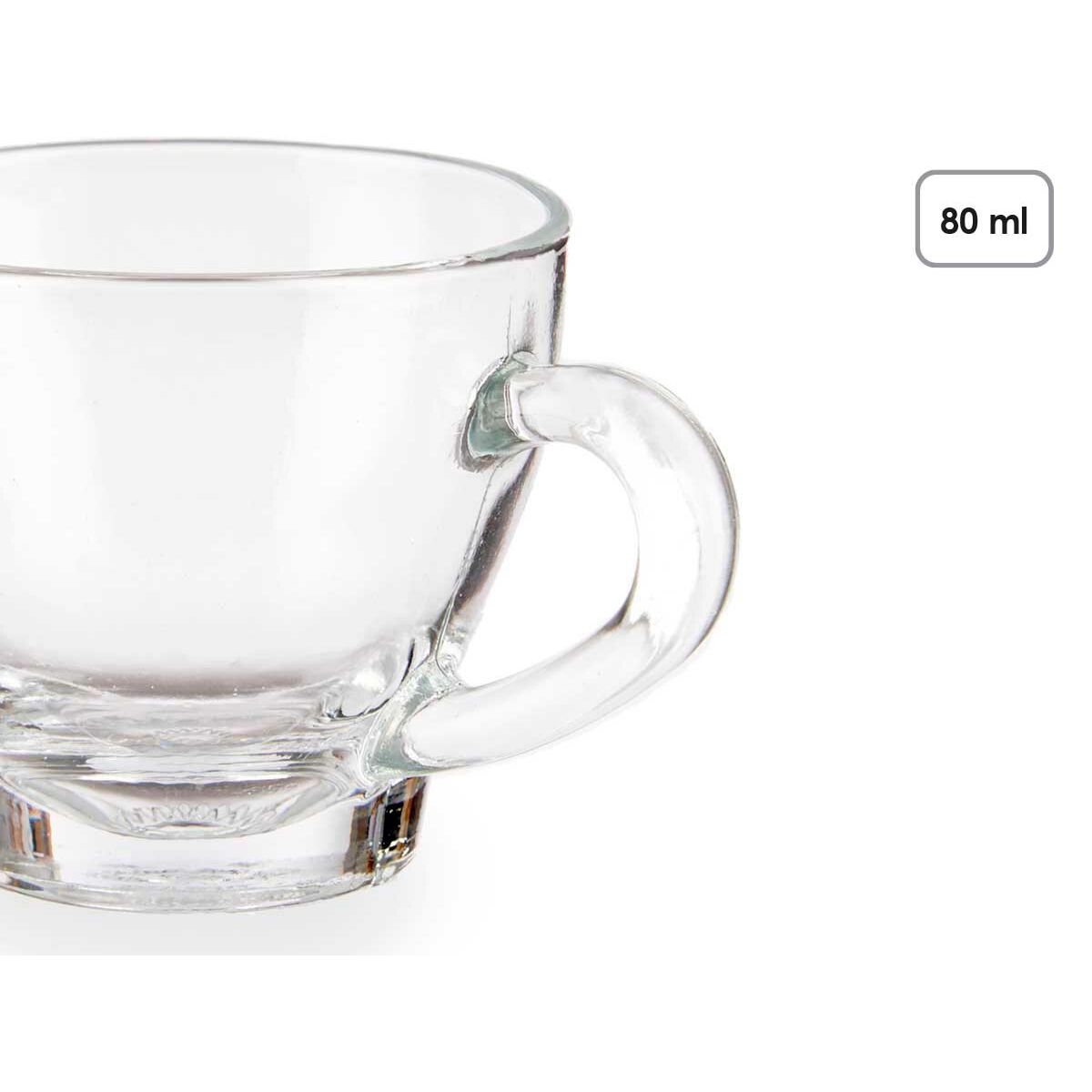 Juego de Tazas de Café Vivalto Transparente Vidrio 80 ml (24 Unidades)