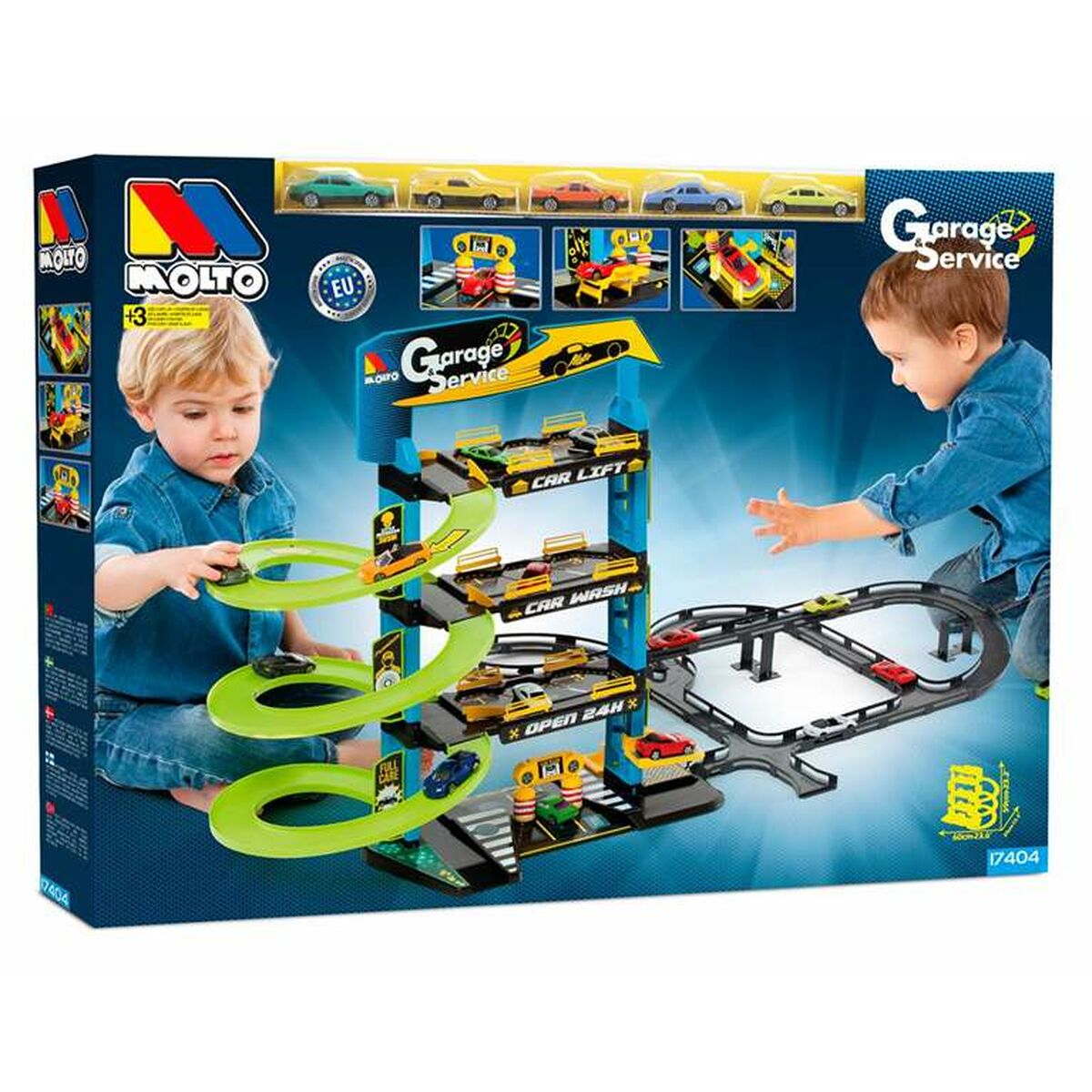 Pista de Carreras Moltó 3 niveles Coche x 5
