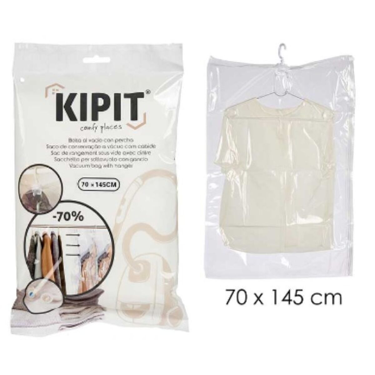Bolsas de Vacío Kipit Transparente Plástico 170 x 145 cm 19 x 30 x 3,5 cm 20 x 32 x 3,5 cm (12 Unidades)