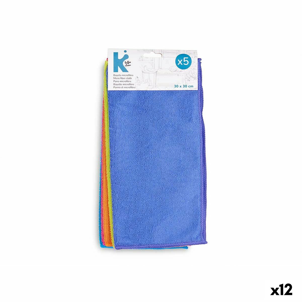 Bayetas Multicolor 30 x 30 x 0,02 cm 15,5 x 31,5 x 2,5 cm (12 Unidades)