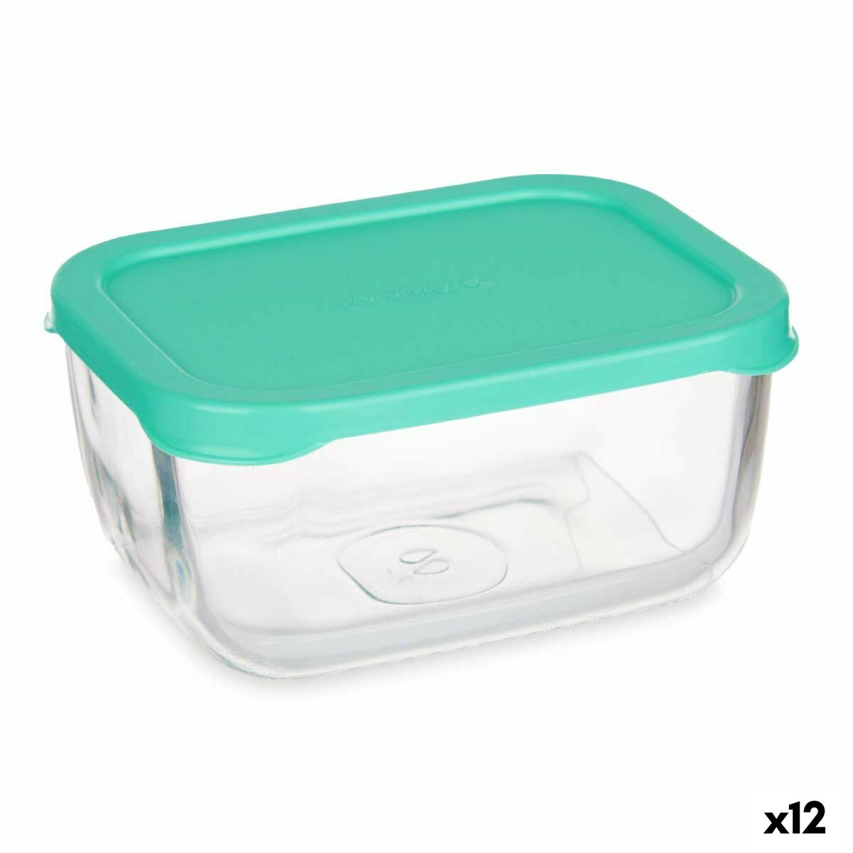 Fiambrera Pasabahce SNOW BOX Verde Transparente Vidrio Polietileno 420 ml (12 Unidades)