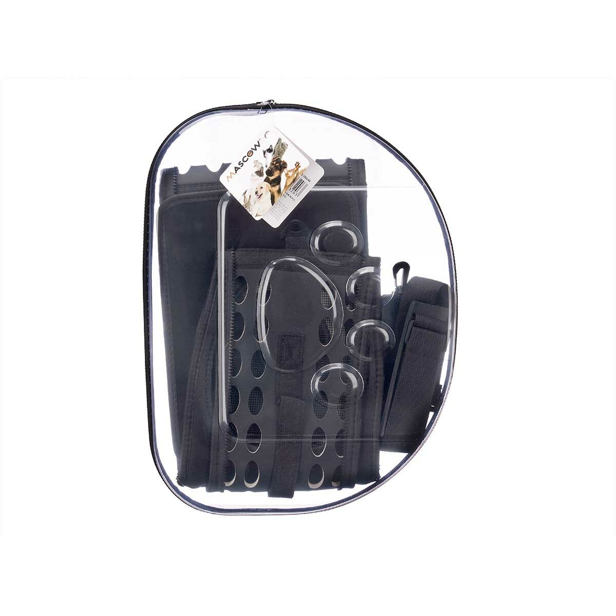 Transportín Mascow Negro Plástico 43 x 20 x 33 cm 43 x 33 x 4 cm (4 Unidades)