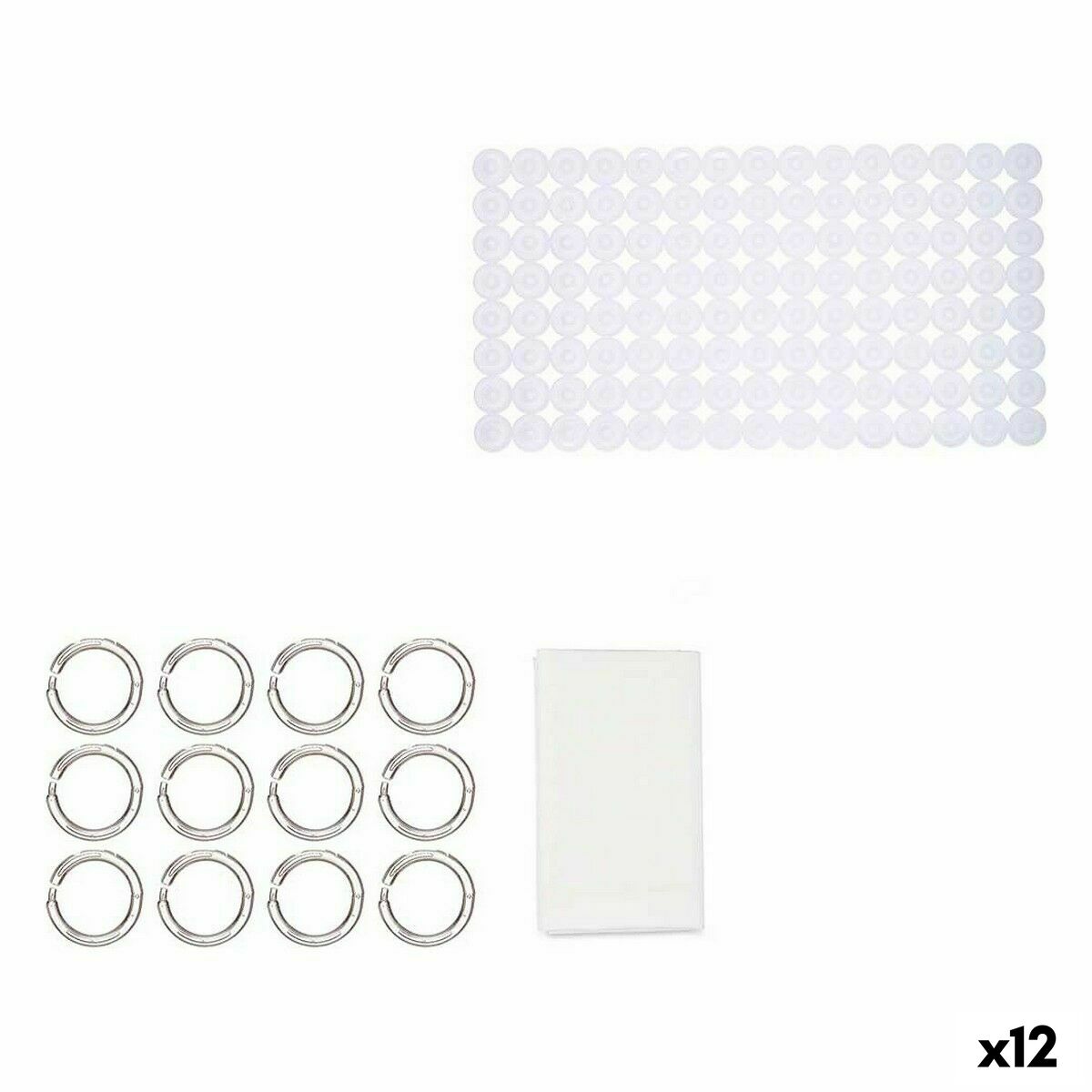 Set de Baño Berilo Blanco PVC Polietileno EVA 28 x 42 x 6 cm (12 Unidades)