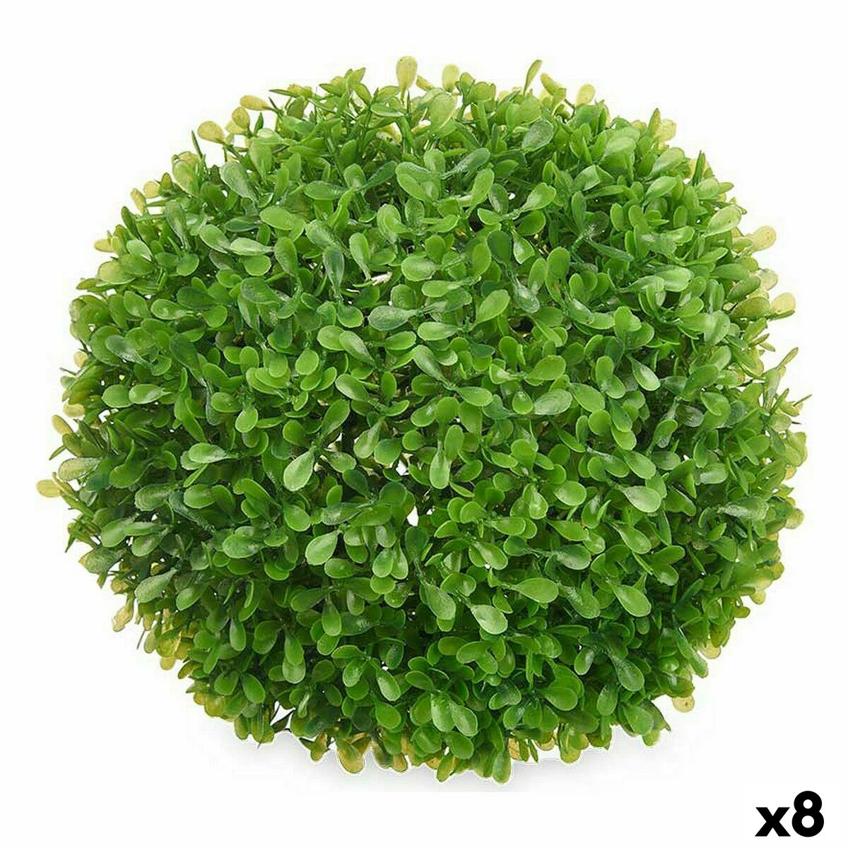Planta Decorativa Ibergarden Plástico Hojas Bola 22 x 22 x 22 cm (8 Unidades)