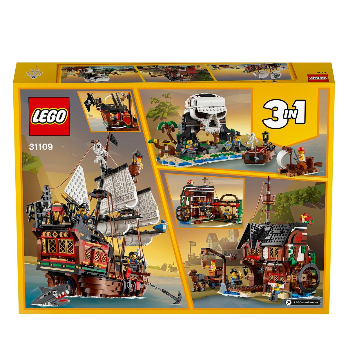 Playset de Vehículos   Lego Creator 31109 Pirate Ship         3 en 1 1260 Piezas  