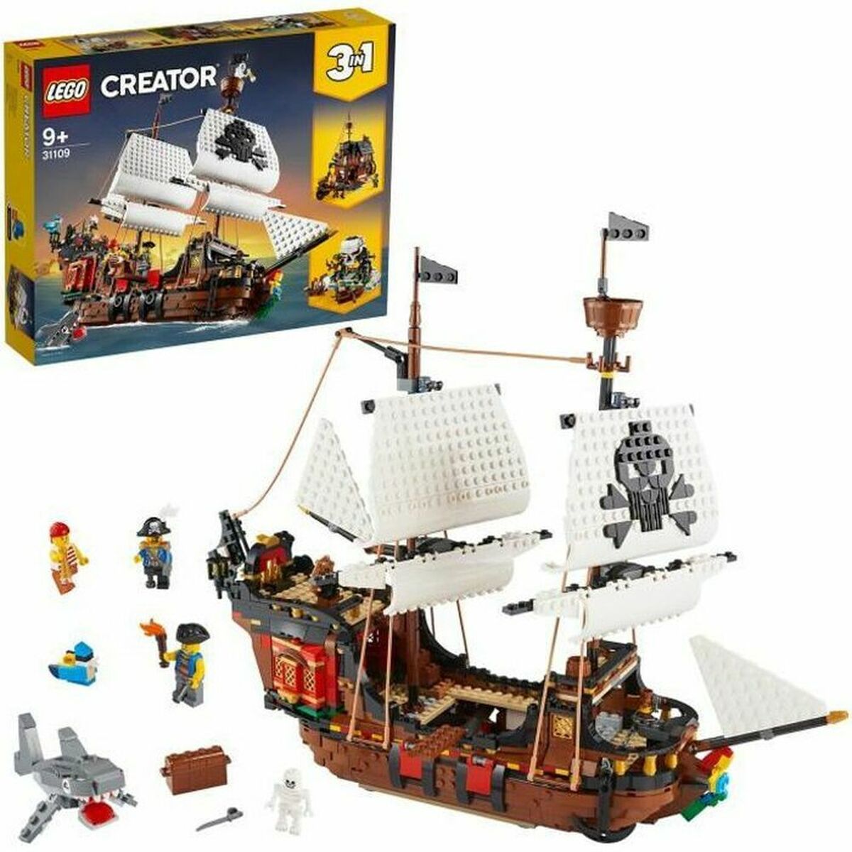 Playset de Vehículos   Lego Creator 31109 Pirate Ship         3 en 1 1260 Piezas  