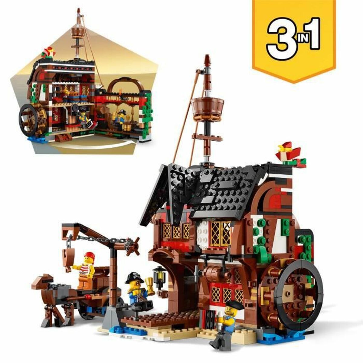 Playset de Vehículos   Lego Creator 31109 Pirate Ship         3 en 1 1260 Piezas  