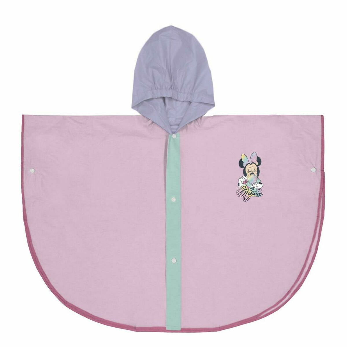 Poncho Impermeable con Capucha Minnie Mouse Lila