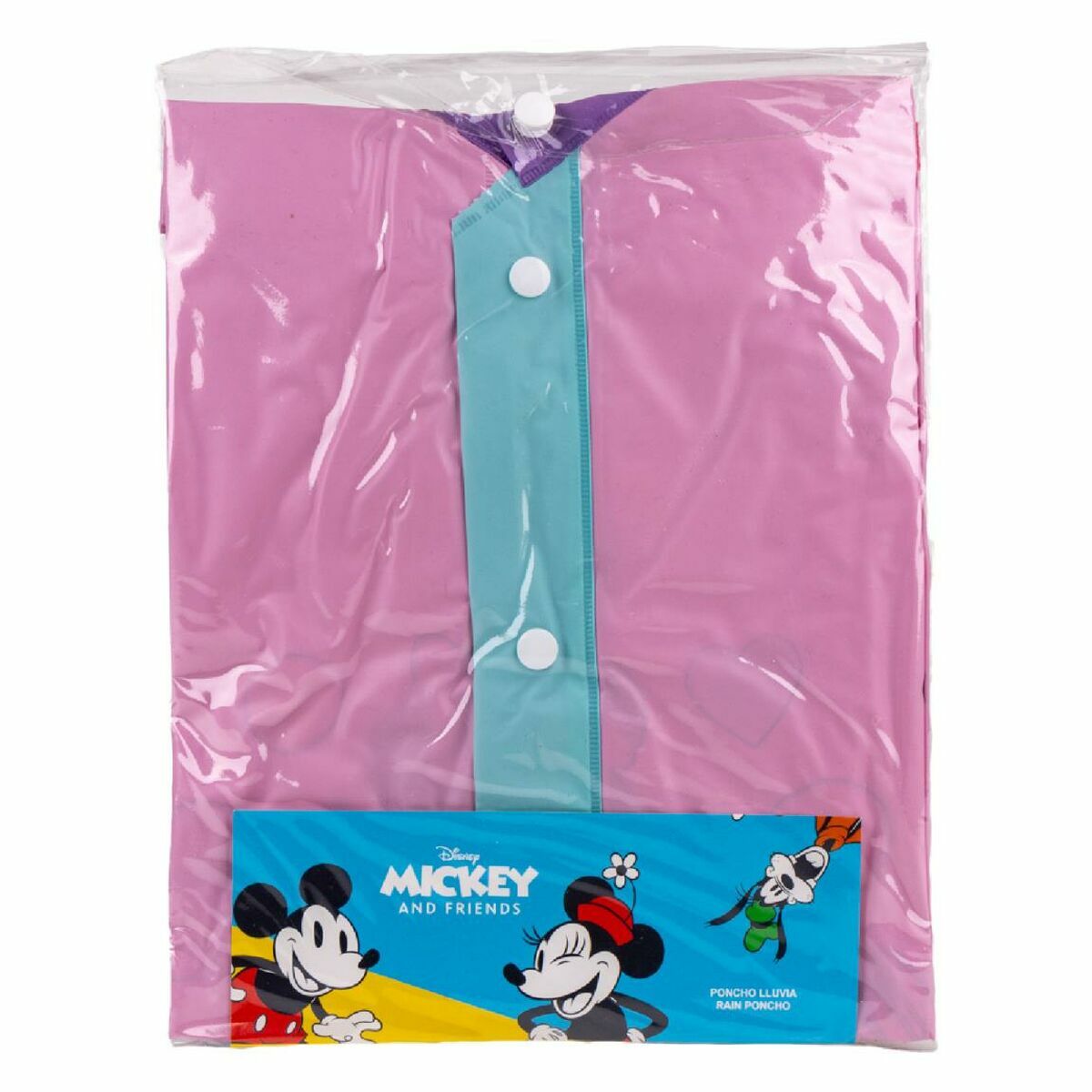 Poncho Impermeable con Capucha Minnie Mouse Lila
