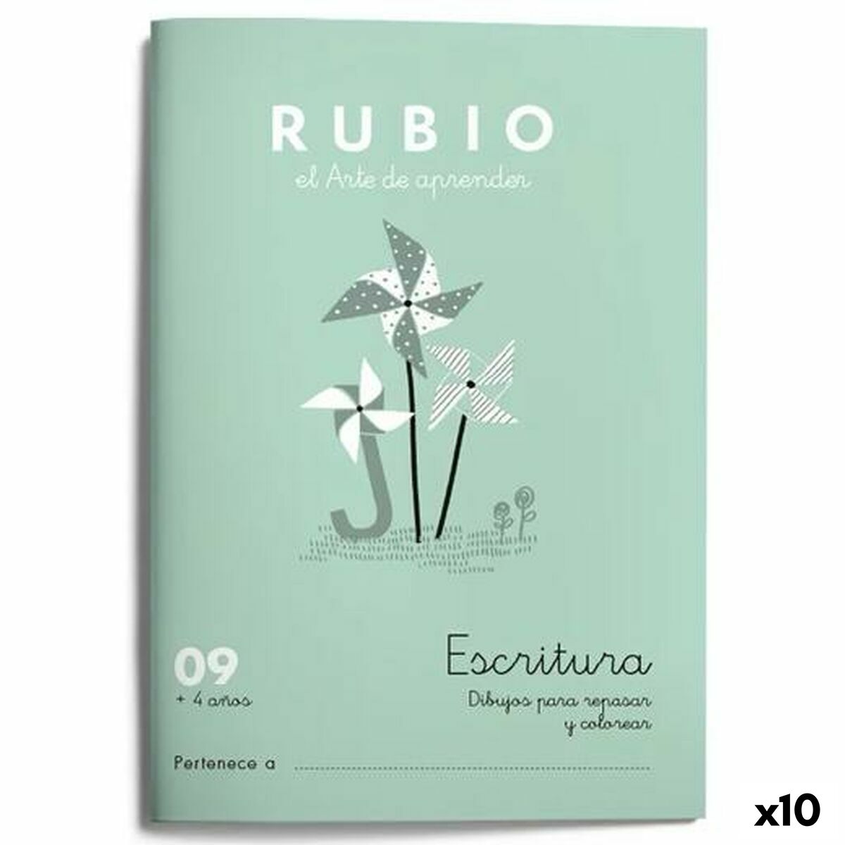 Cuaderno de escritura y caligrafía Rubio Nº09 A5 Español (10 Unidades)