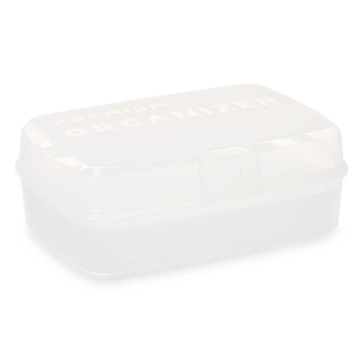 Caja con compartimentos Kinvara Blanco Transparente Plástico (12 Unidades)